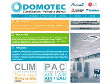 Tablet Screenshot of domotec-clim.com